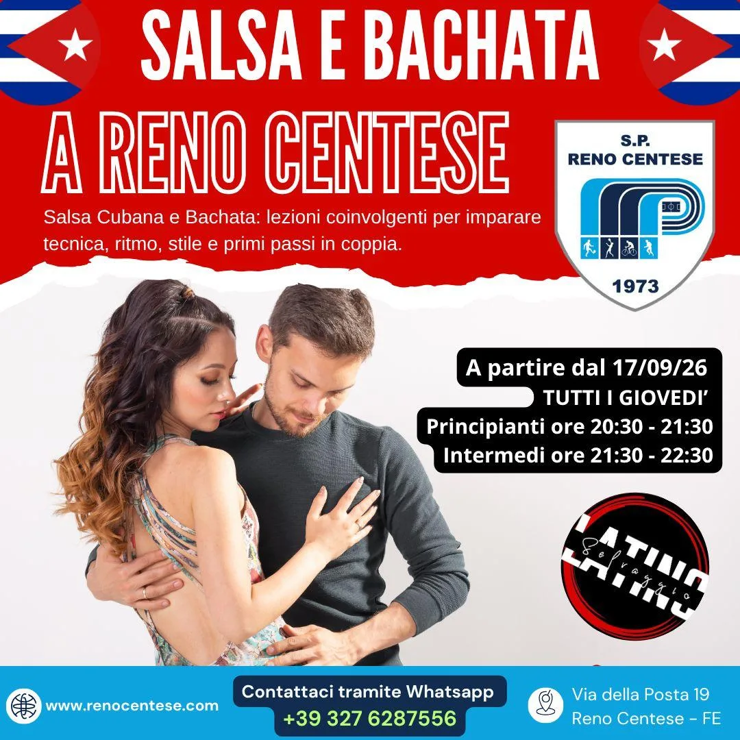 Volantino corso Salsa e Bachata a Reno Centese